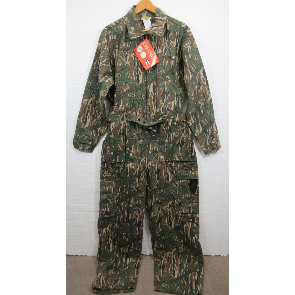 NEW Vintage Ideal Camo Chamois Coveralls Men XL Cotton Workwear Hunting